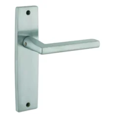 Set Satin Chrome Venice Lever Latch On Backplate