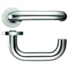 Set Polished Stainless Steel RTD Lever On Round Rose