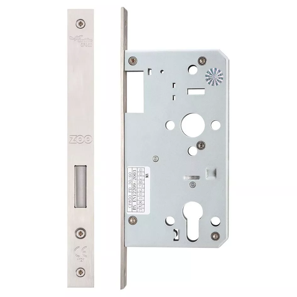 Satin Stainless Steel DIN Standard 60mm Backset Euro Deadlock Case | ZDL0060SS 2 Satin Stainless Steel DIN Standard 60mm Backset Euro Deadlock Case | ZDL0060SS - Image 2