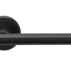 Set Carlisle Brass Matt Black Serozzetta Philidelphia Lever On Round Rose | ZIN3121MB