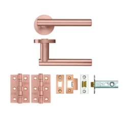 LATCH PACK - Tuscan Rose Gold Lucca Lever Door Handle Set
