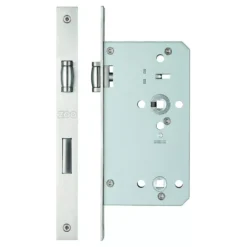 Satin Stainless Steel DIN Standard 60mm Roller Bathroom Lock | ZRD7860SS
