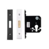 76mm Powder Coated Black UK Euro Cylinder Mortice Deadlock | ZUKD76EPPCB