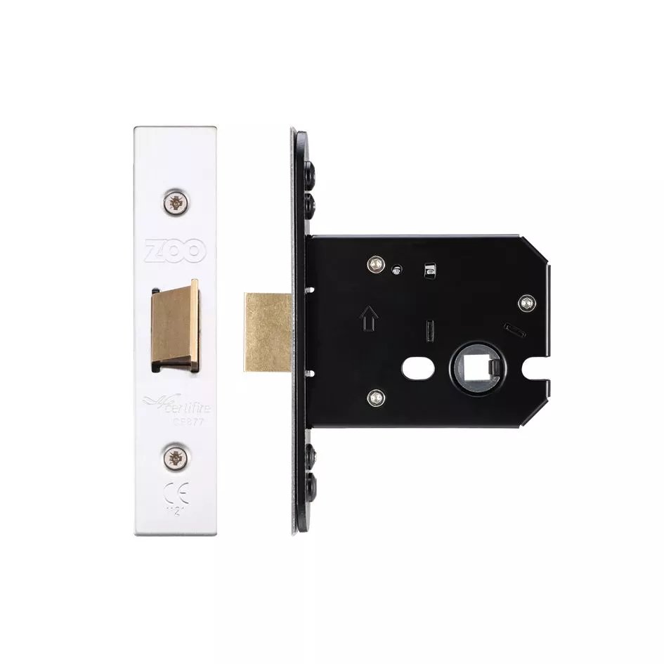 76mm Matt Black Steel UK Mortice Flat Latch | ZUKF76PCB 2 76mm Matt Black Steel UK Mortice Flat Latch | ZUKF76PCB - Image 2