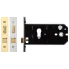 152mm Polished Brass Horizontal Mortice Euro Lock ZUKH152EPPB