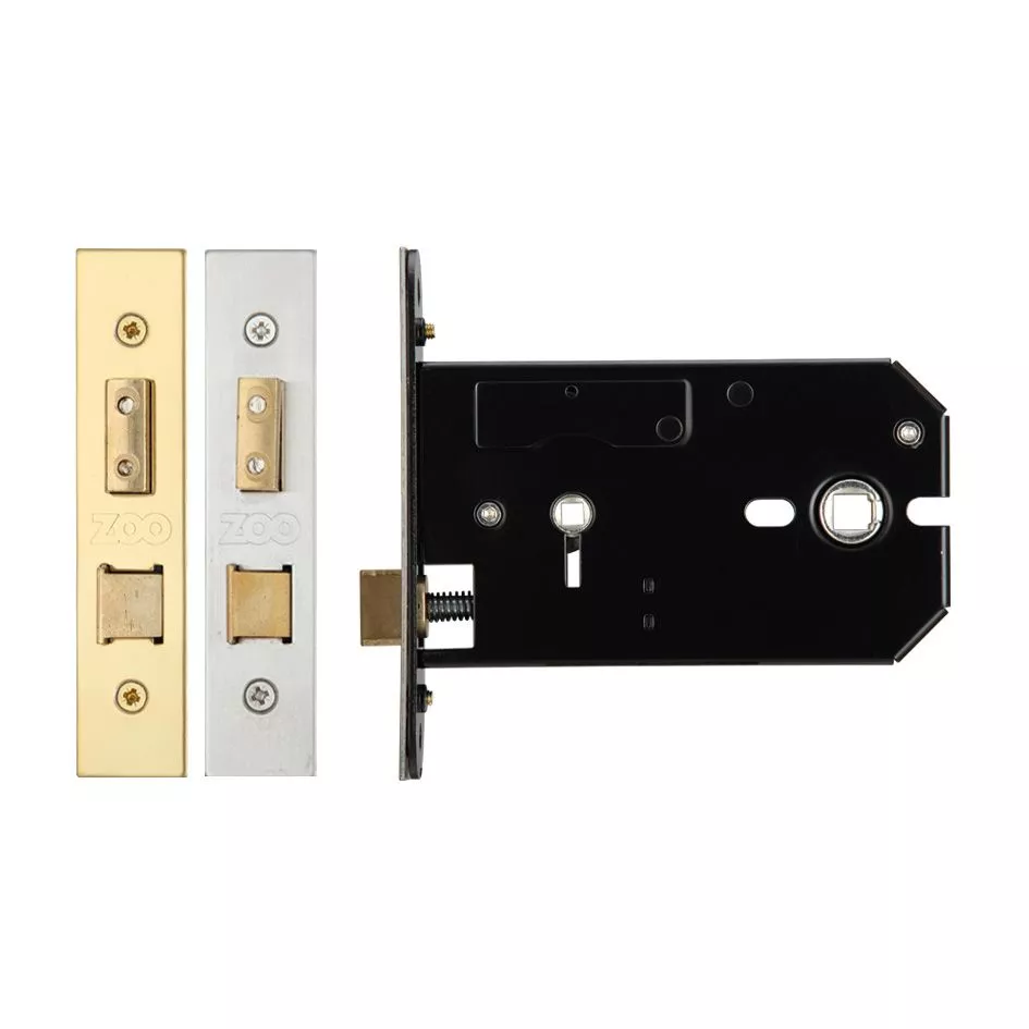 127mm Satin Chrome Horizontal Bathroom Lock ZUKHB127SC 1 127mm Satin Chrome Horizontal Bathroom Lock ZUKHB127SC