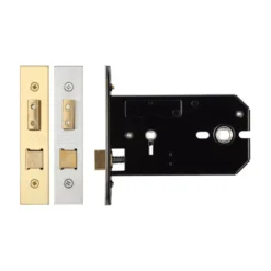 152mm Satin Chrome Horizontal Bathroom Lock ZUKHB152SC
