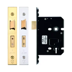 76mm PVD Brass UK 3 Lever Mortice Sashlocks | ZUKS376PVD